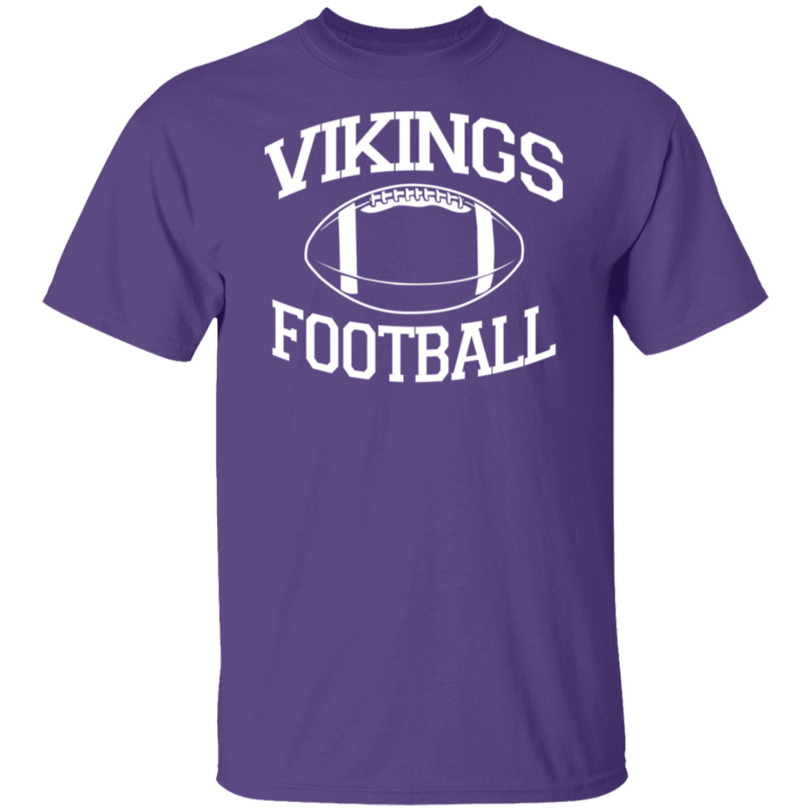 Vikings Football White Print T-Shirt