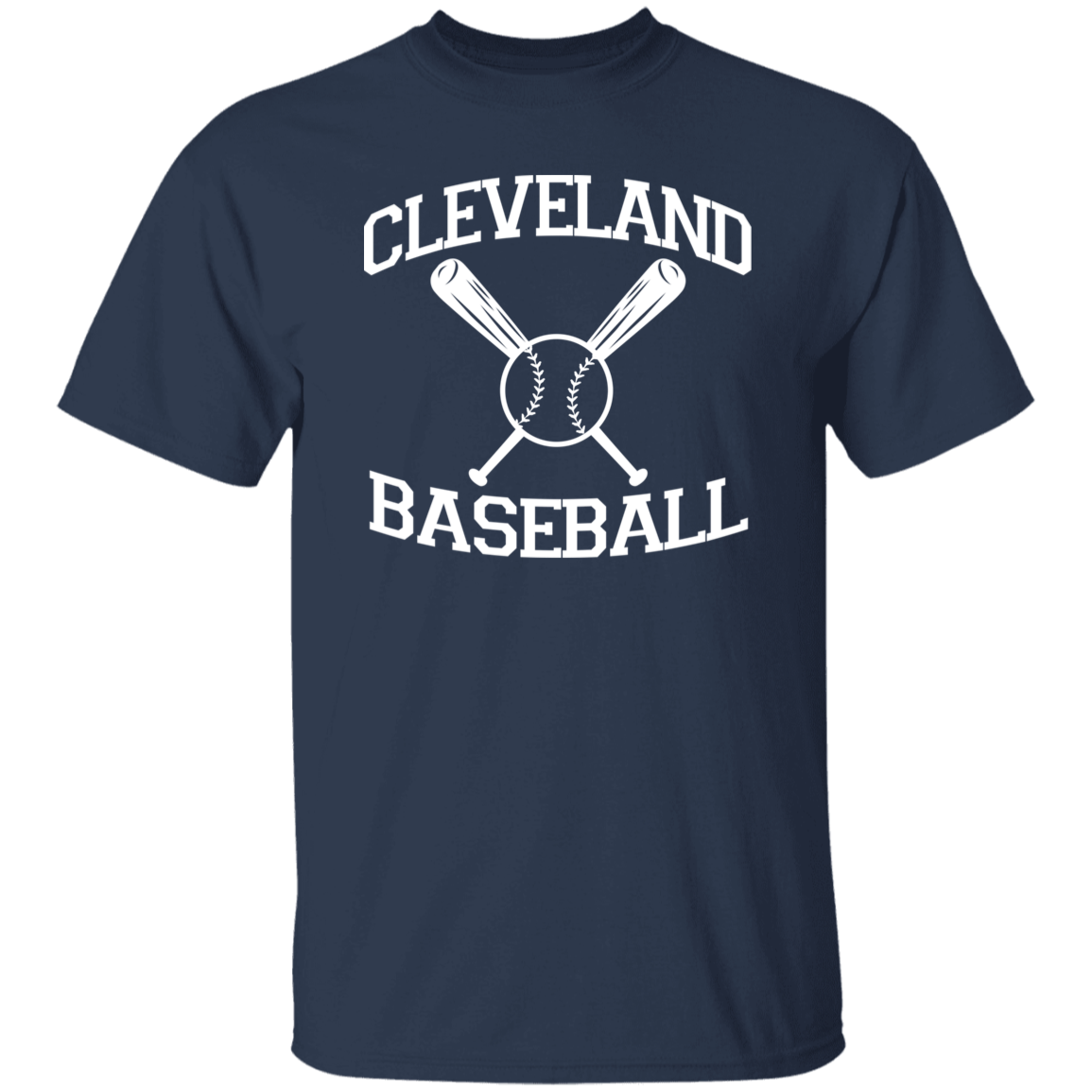 Cleveland Baseball White Print T-Shirt