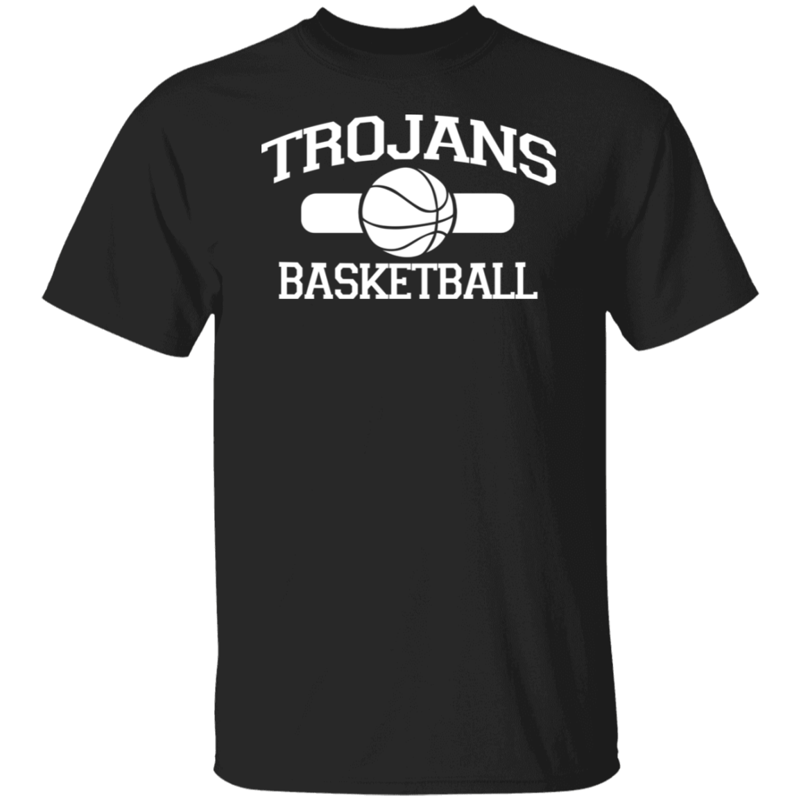 Trojans Basketball White Print T-Shirt