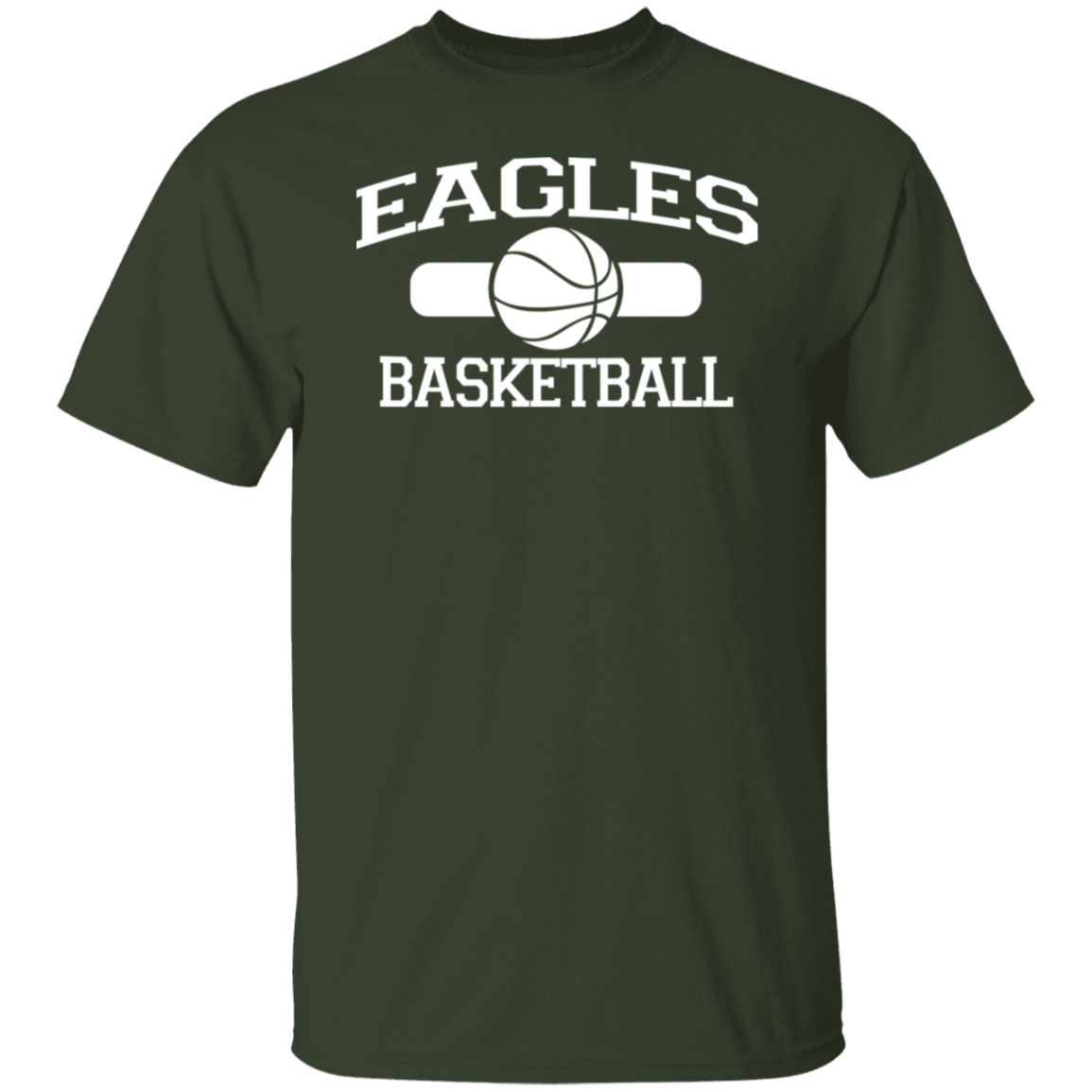Eagles Basketball White Print T-Shirt