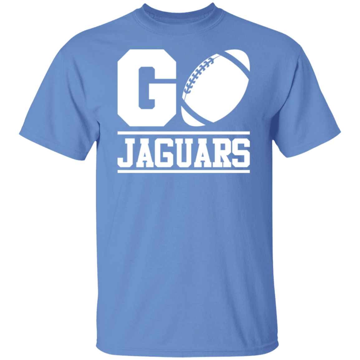 Go Jaguars Football White Print T-Shirt