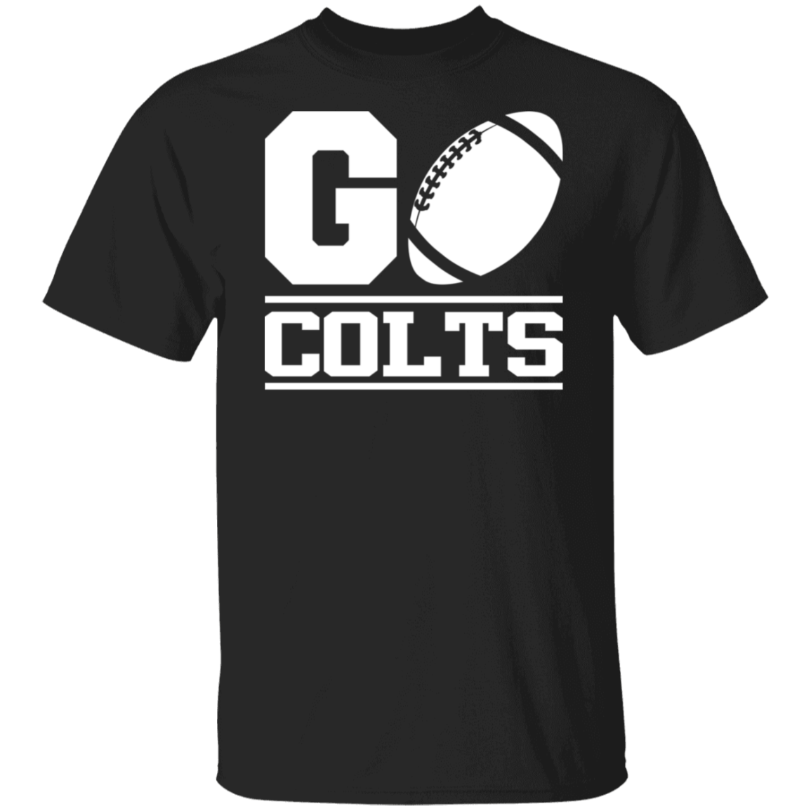 Go Colts Football White Print T-Shirt