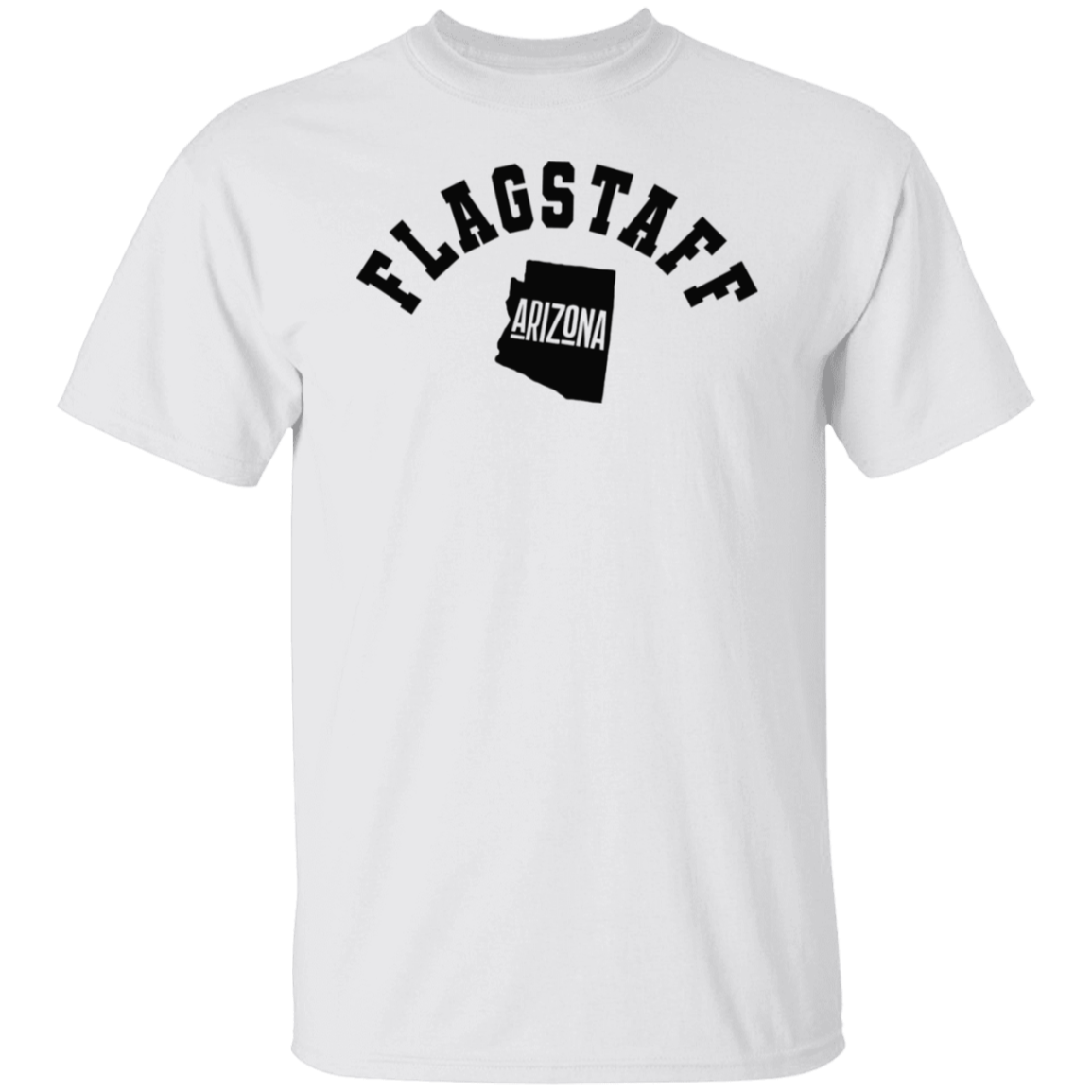 Flagstaff Arizona Circular Black Print T-Shirt