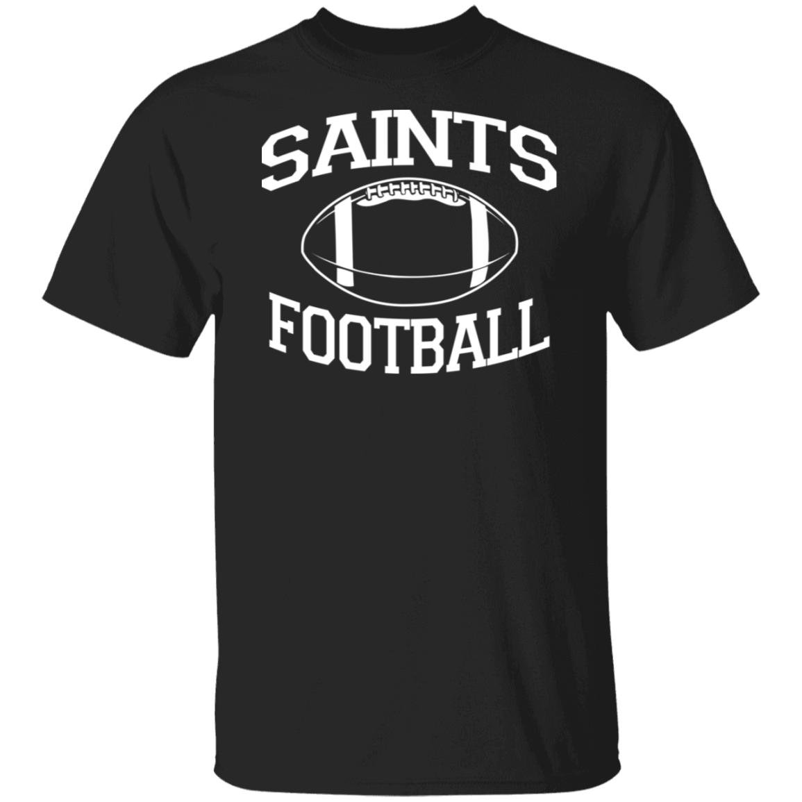 Saints Football White Print T-Shirt