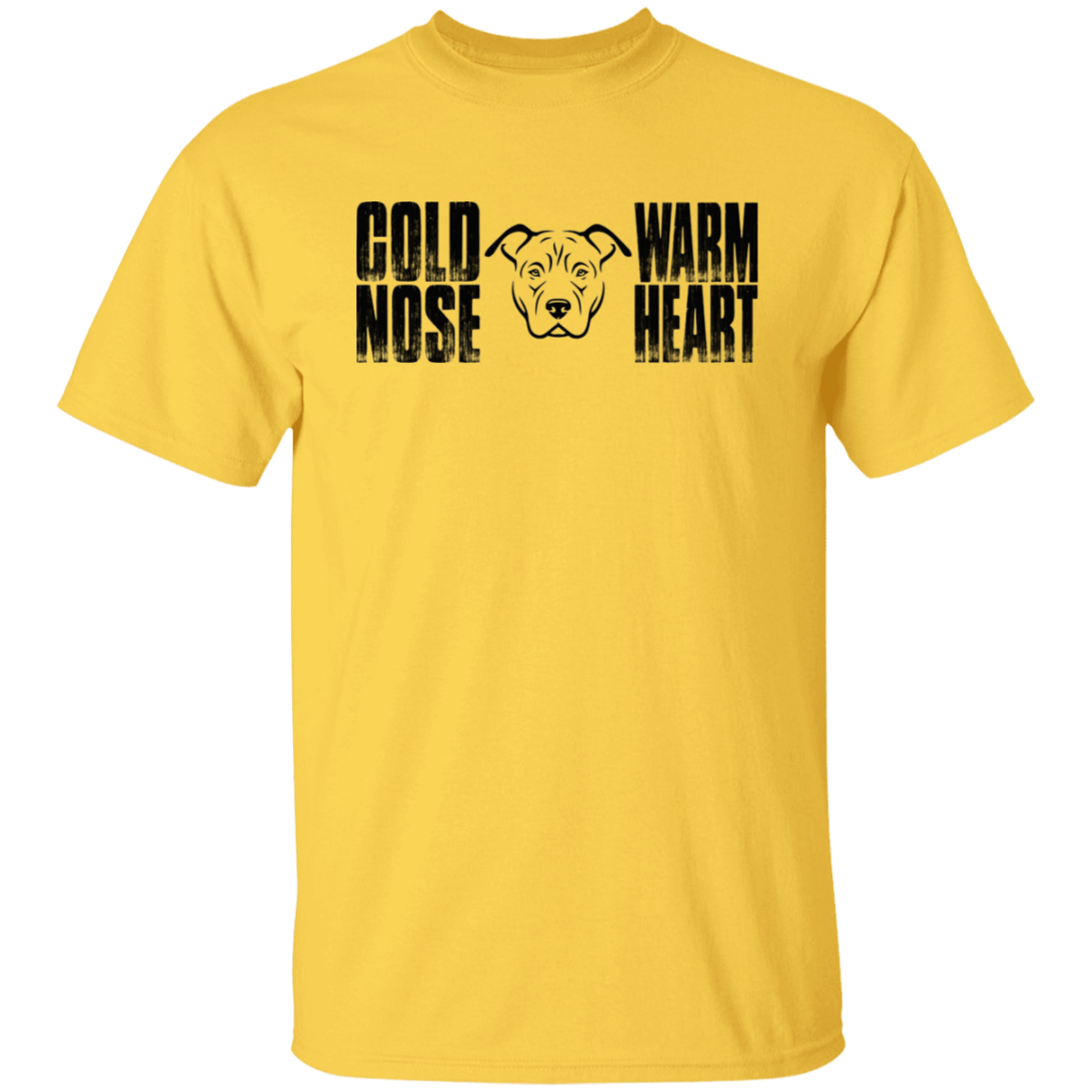 Cold Nose Warm Heart Black Print T-Shirt