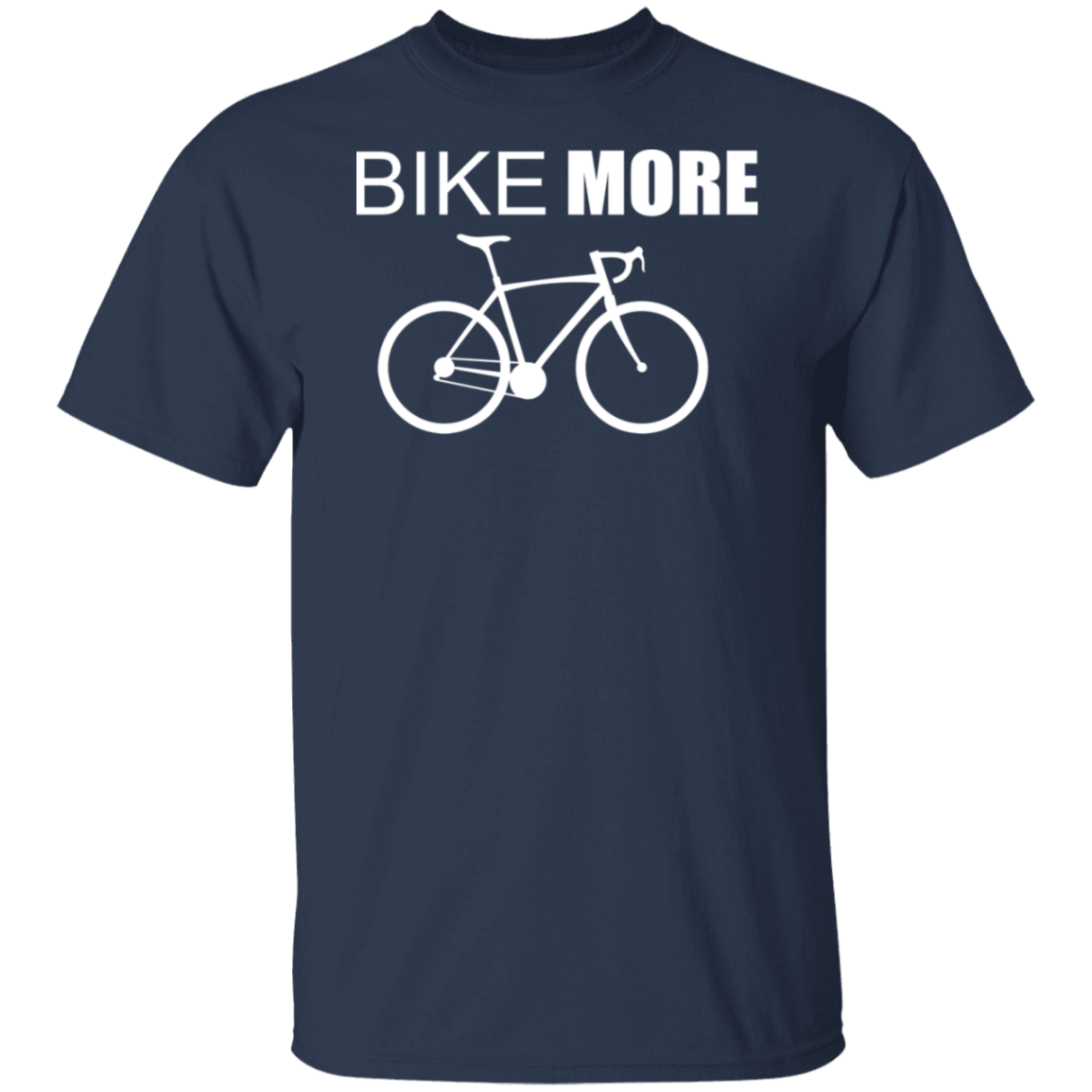 Bike More White Print T-Shirt