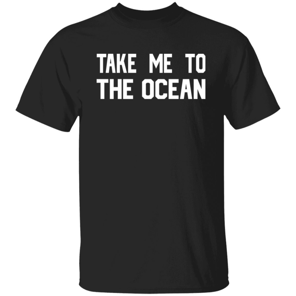 Take Me To The Ocean White Print T-Shirt