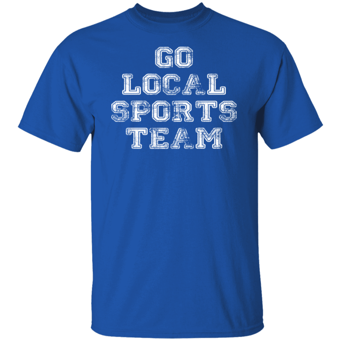 Go Local Sports Team White Print T-Shirt