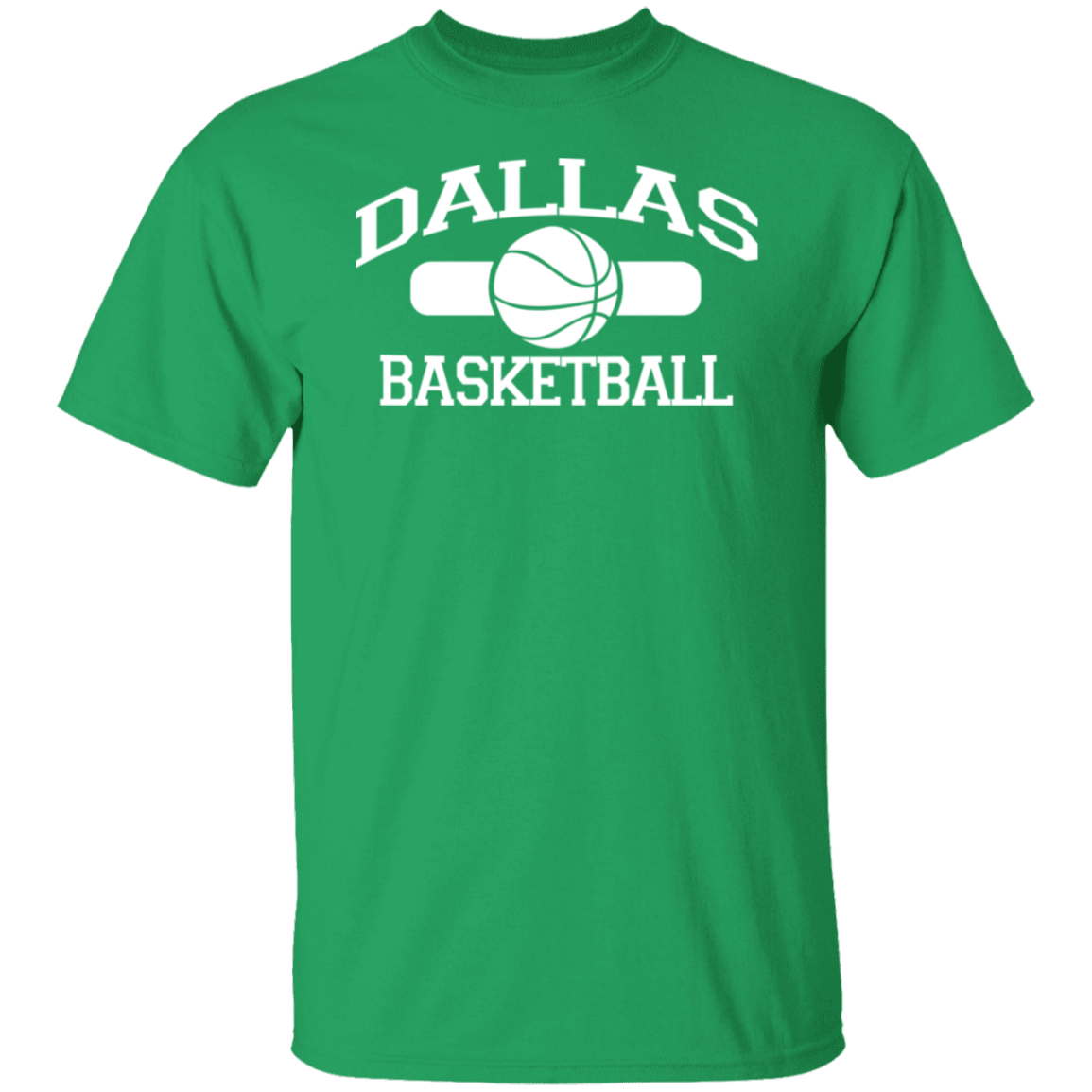 Dallas Basketball White Print T-Shirt