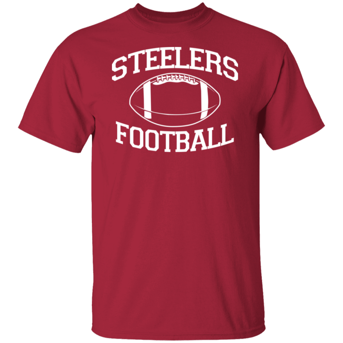 Steelers Football White Print T-Shirt