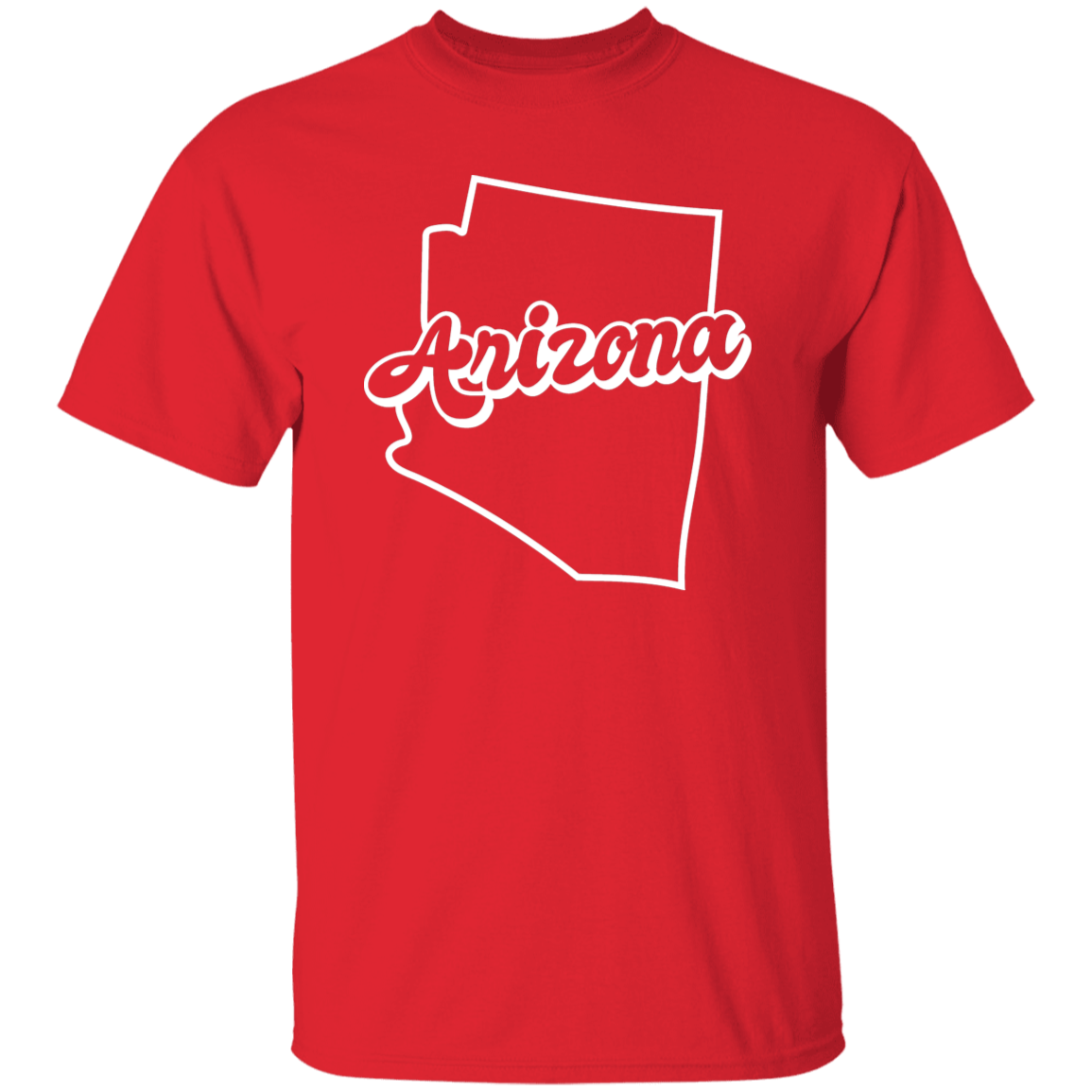 Arizona State Outline White Print T-Shirt