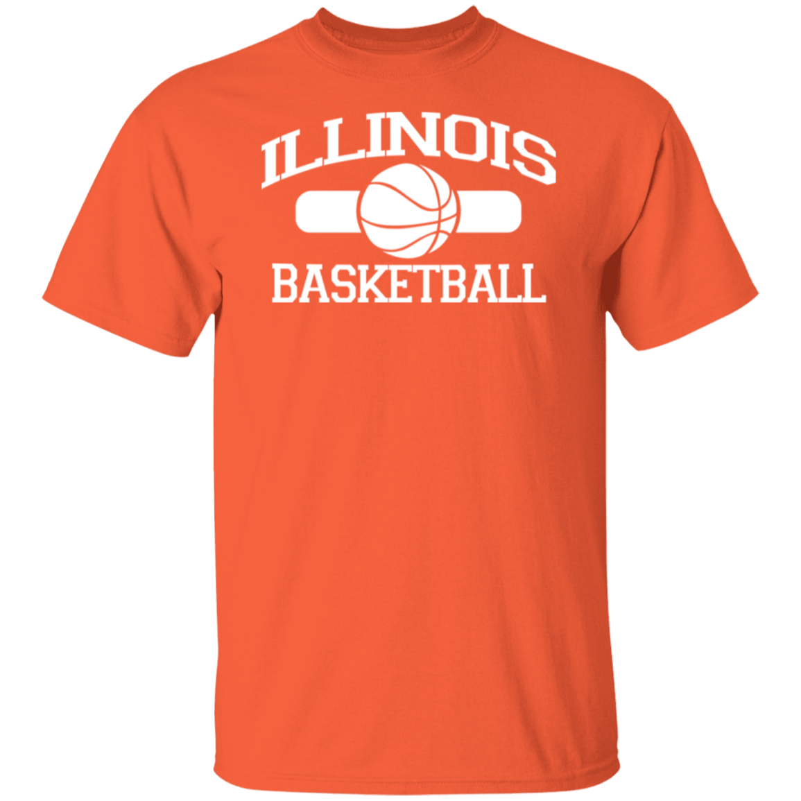 Illinois Basketball White Print T-Shirt