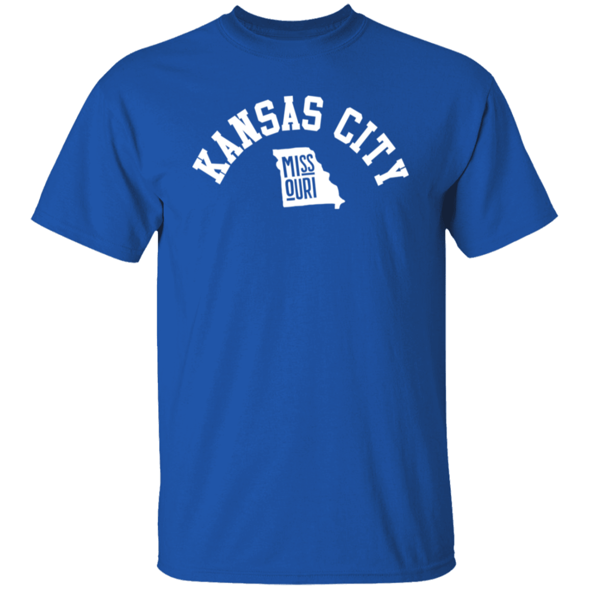 Kansas City Missouri Circular White Print T-Shirt