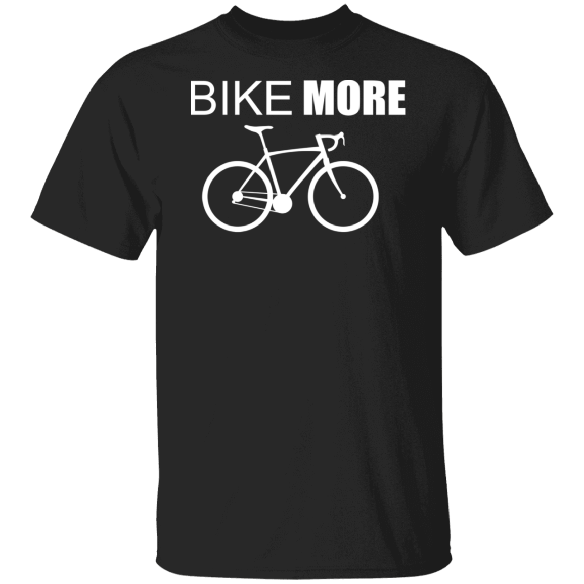Bike More White Print T-Shirt