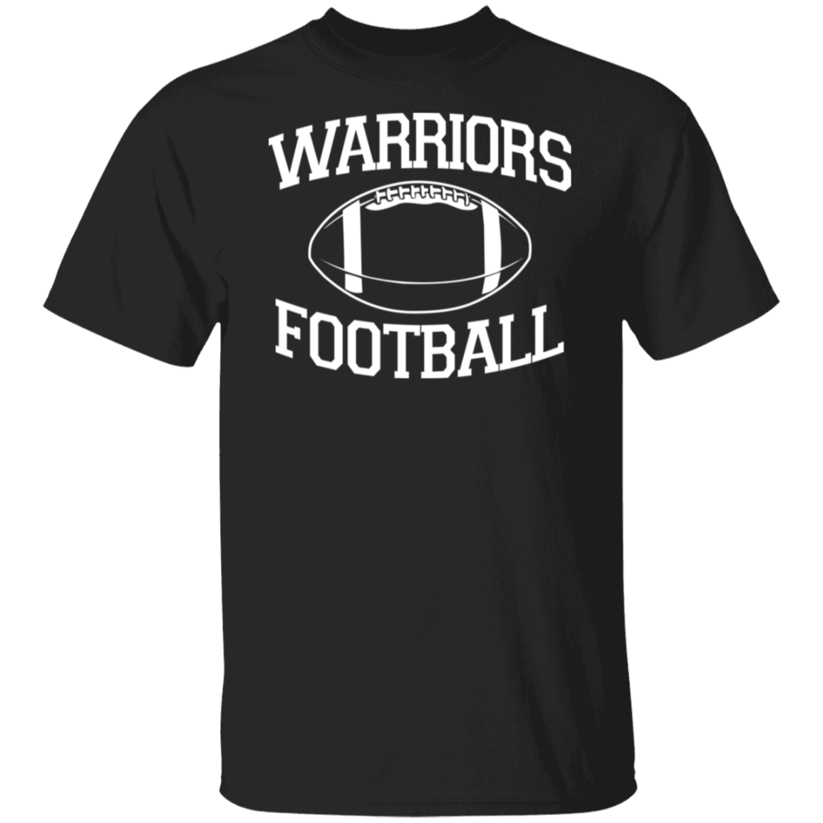 Warriors Football White Print T-Shirt