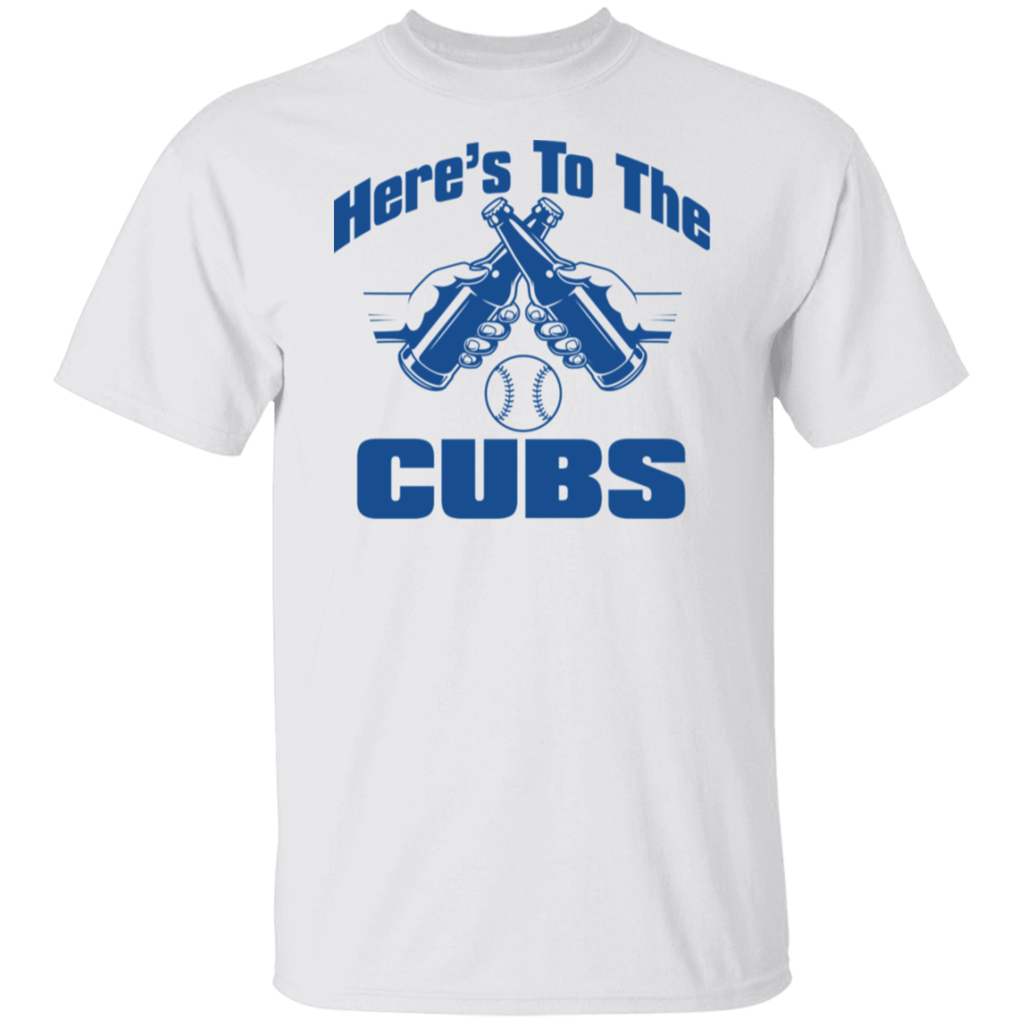 Here's To The Cubs Blue Print T-Shirt