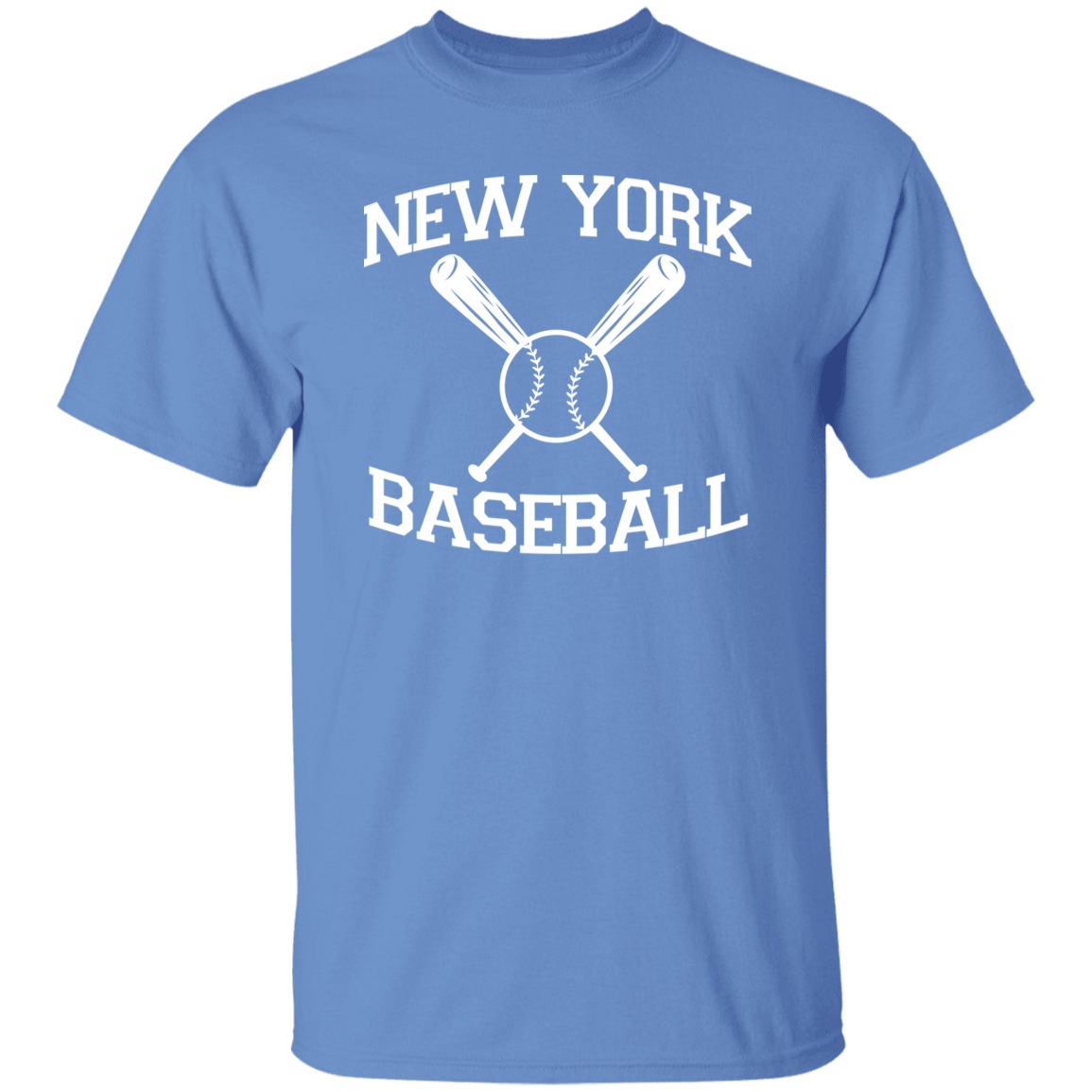 New York Baseball White Print T-Shirt