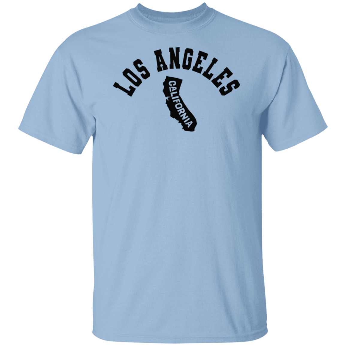 Los Angeles California Circular Black Print T-Shirt