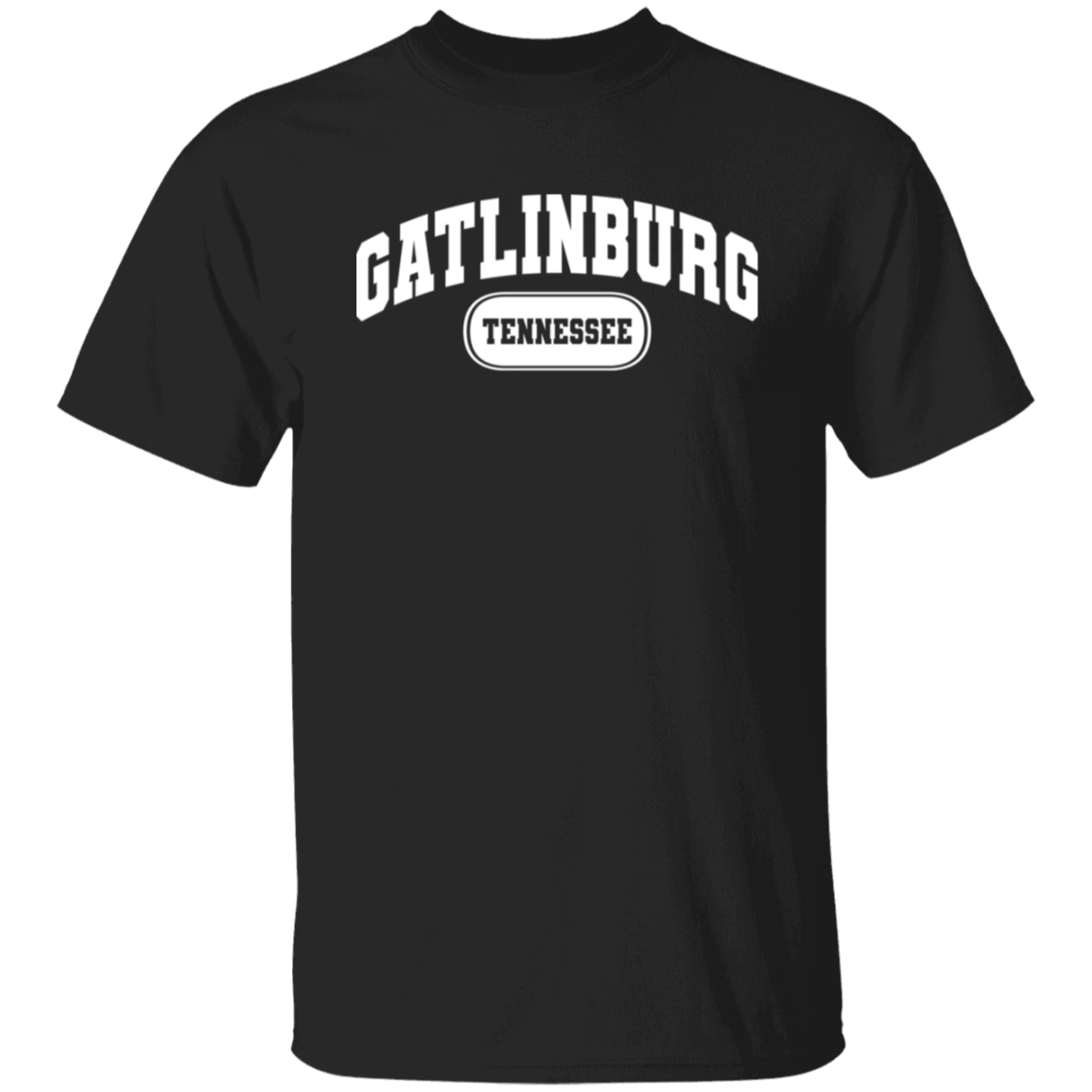 Gatlinburg Tennessee Arch White Print T-Shirt