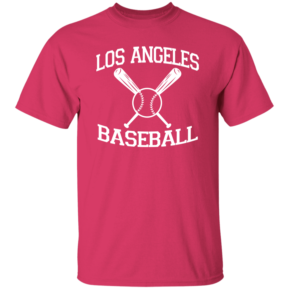 Los Angeles Baseball White Print T-Shirt