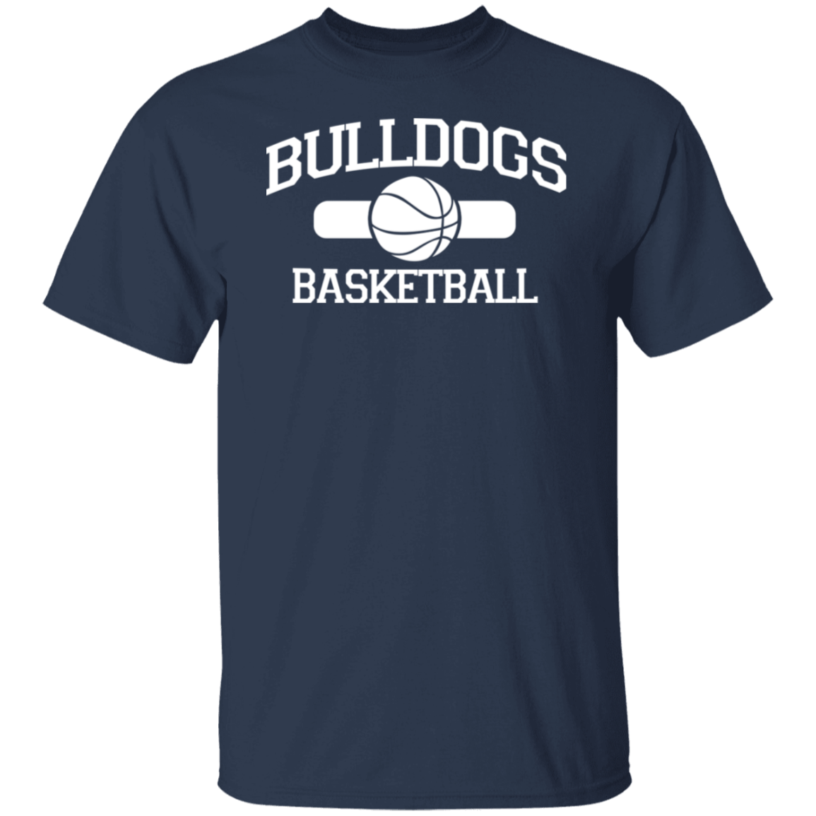 Bulldogs Basketball White Print T-Shirt
