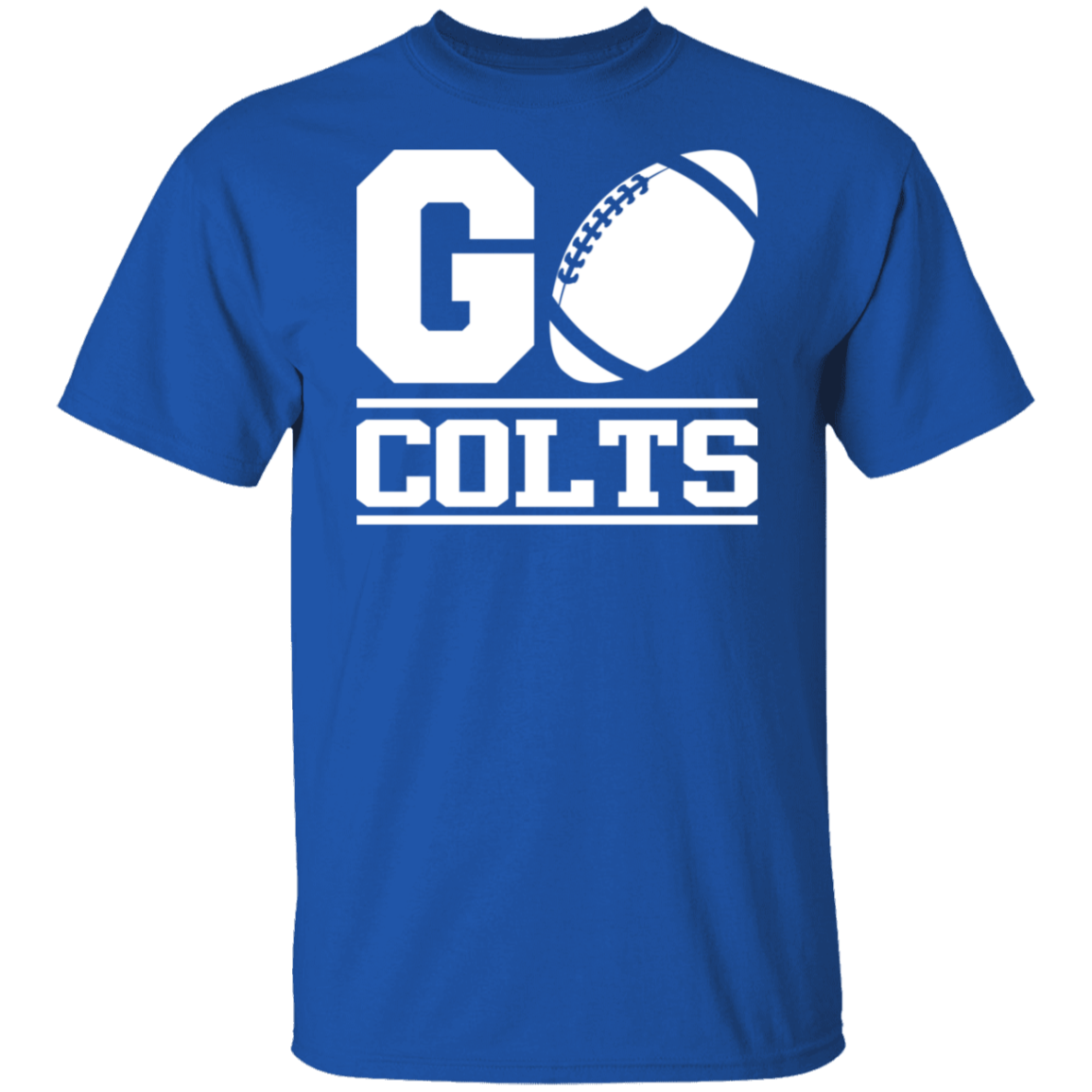 Go Colts Football White Print T-Shirt