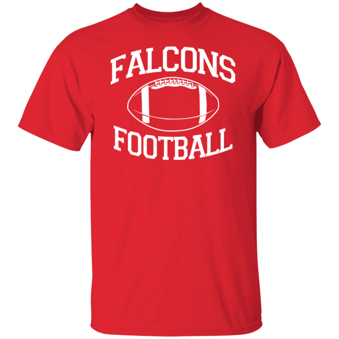 Falcons Football White Print T-Shirt