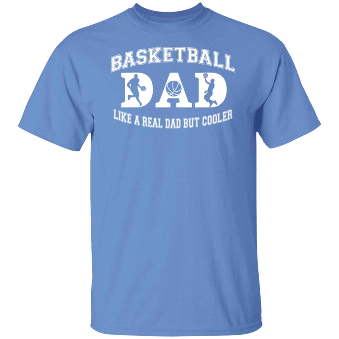 Basketball Dad White Print T-Shirt