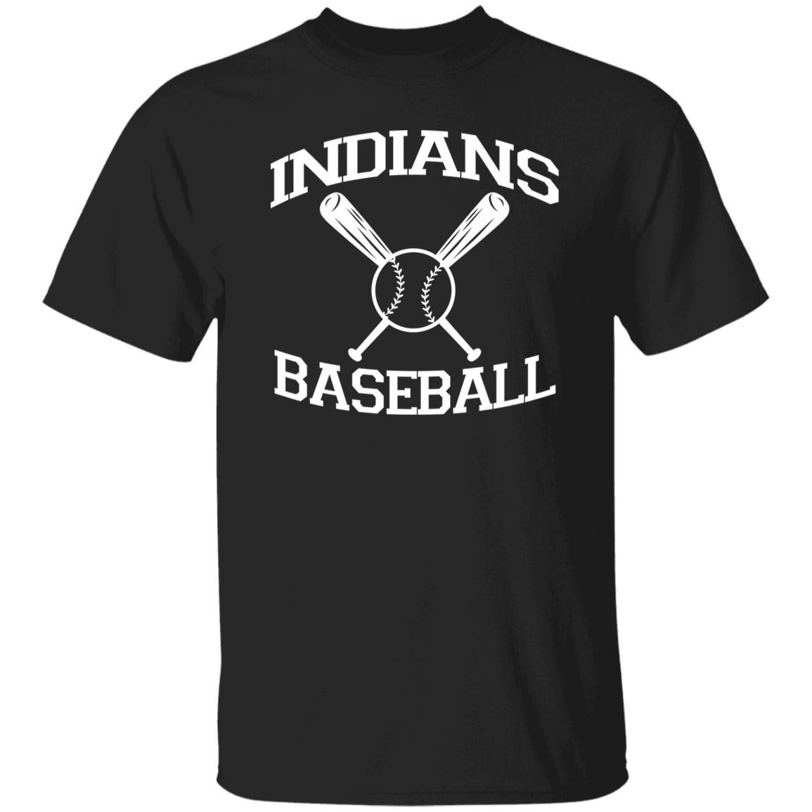 Indians Baseball White Print T-Shirt