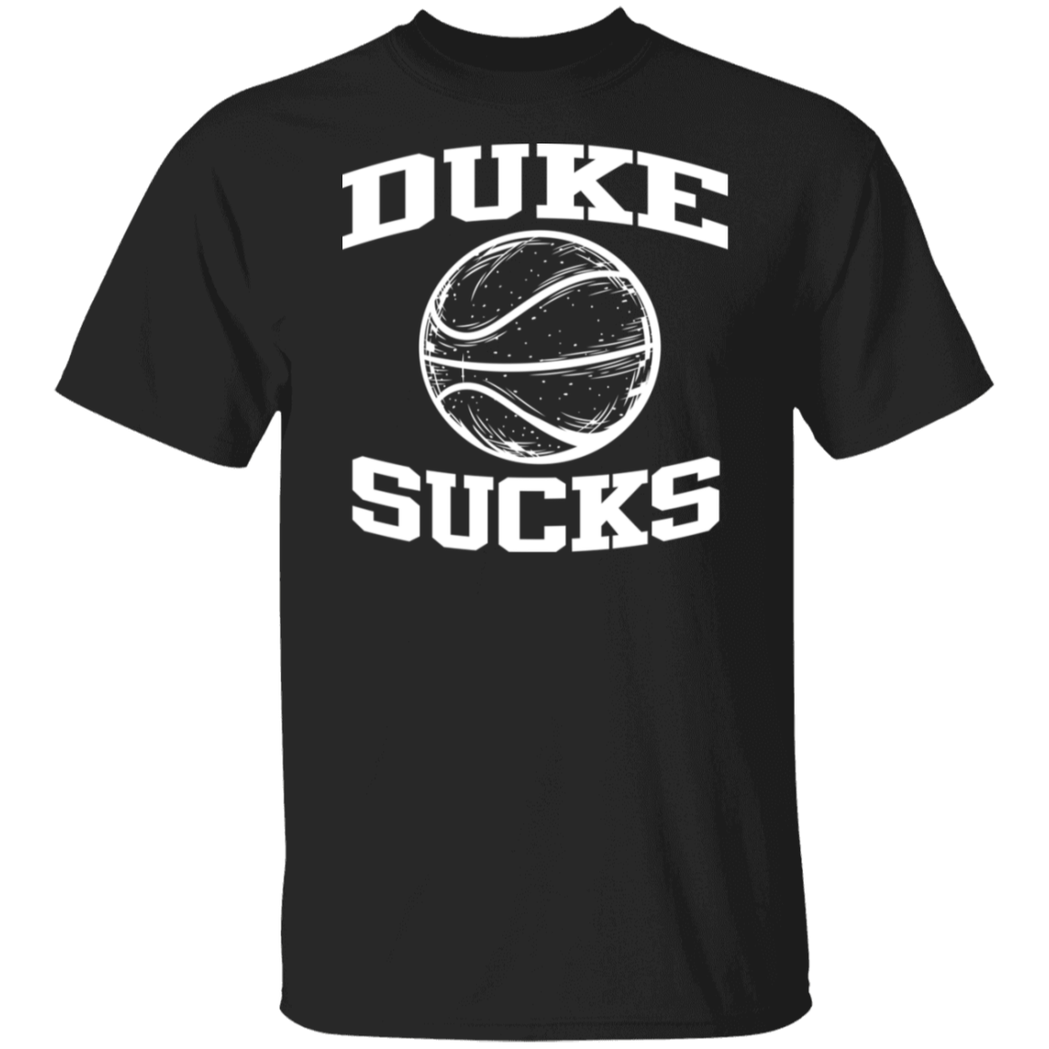 Duke Sucks White Print T-Shirt