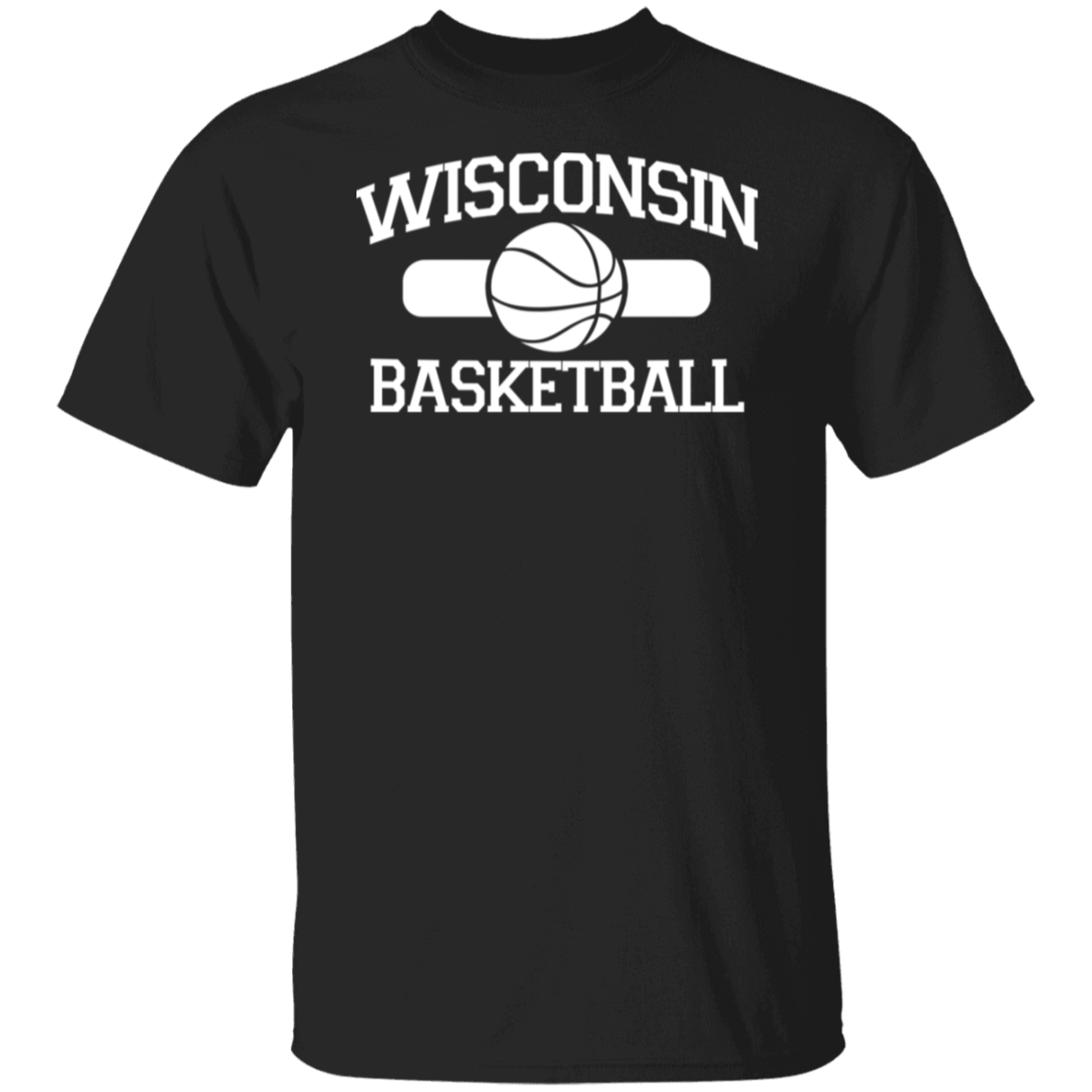 Wisconsin Basketball White Print T-Shirt