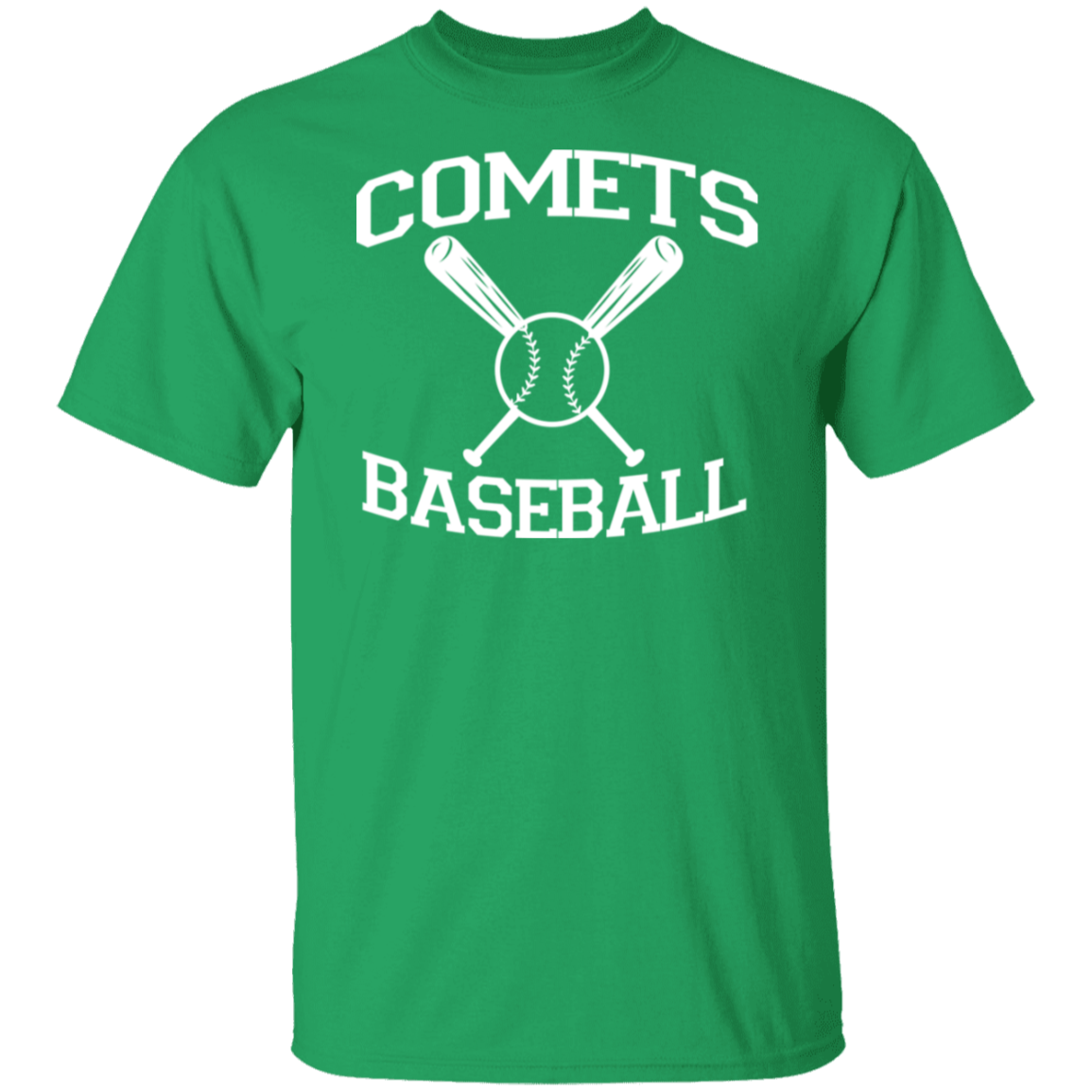 Comets Baseball White Print T-Shirt