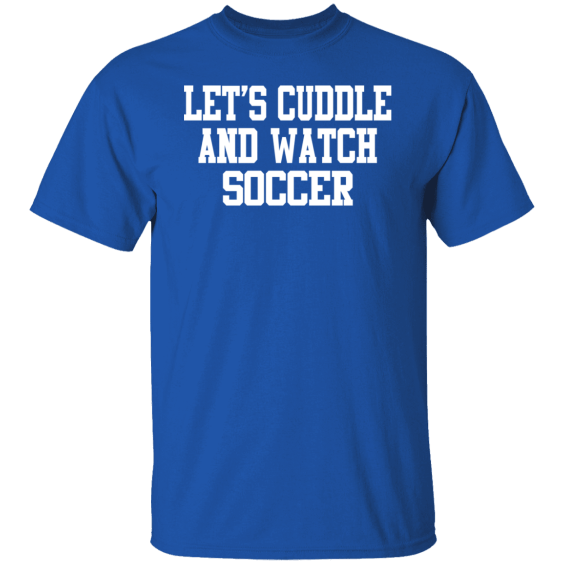Let's Cuddle Watch Soccer White Print T-Shirt