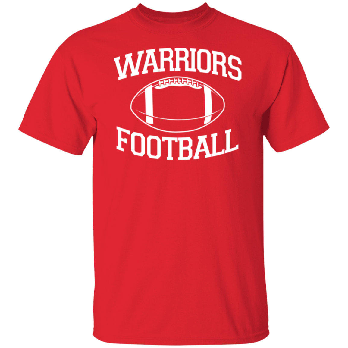 Warriors Football White Print T-Shirt