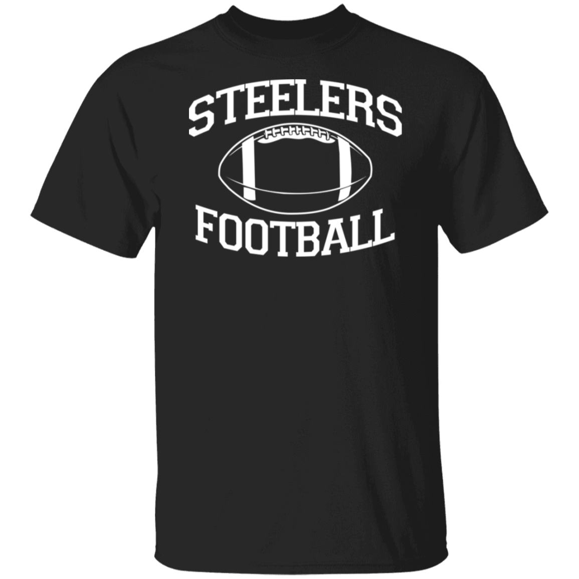 Steelers Football White Print T-Shirt