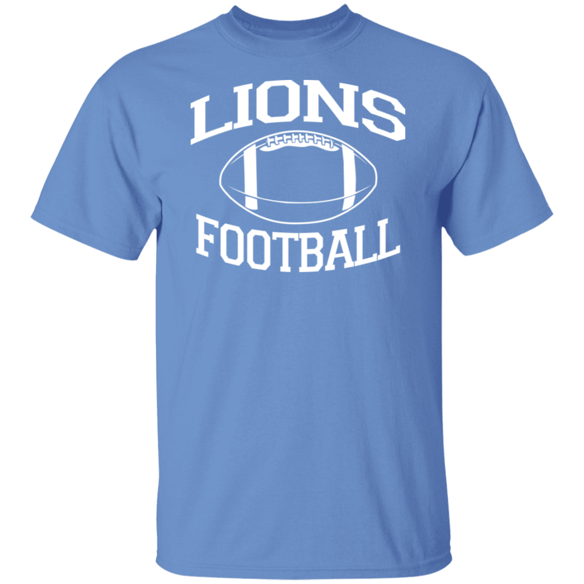 Lions Football White Print T-Shirt