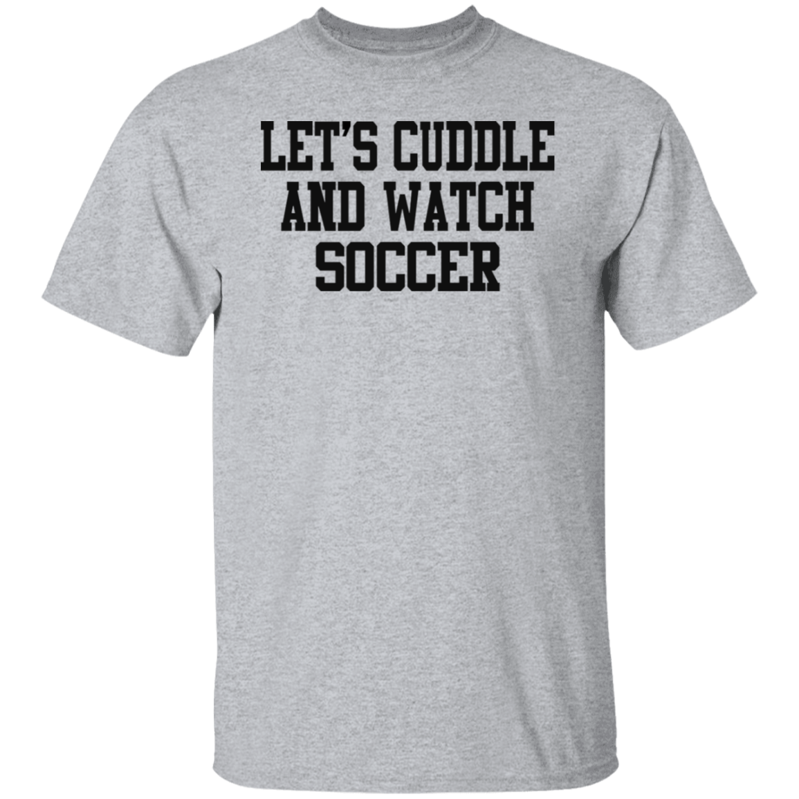 Let's Cuddle Watch Soccer Black Print T-Shirt