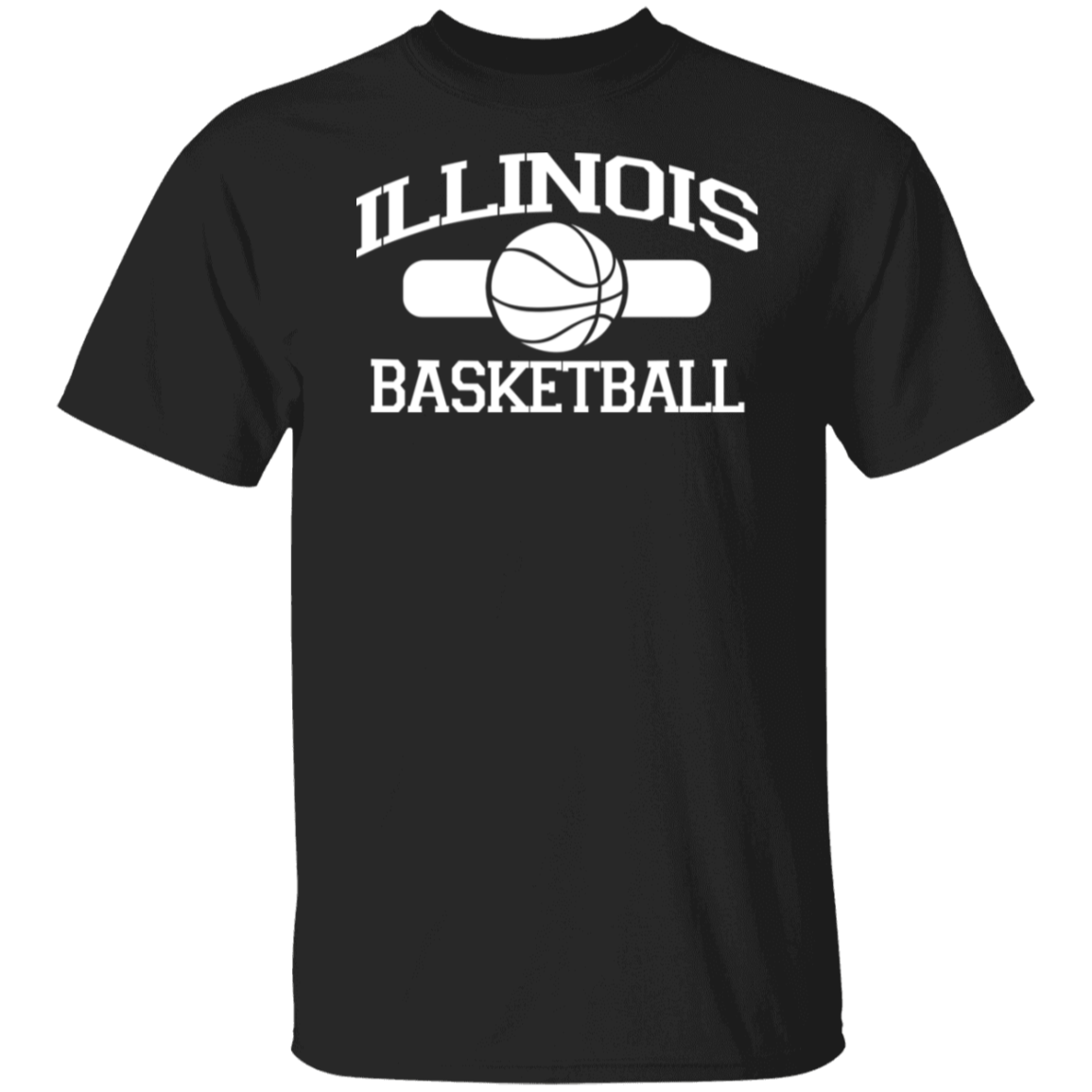 Illinois Basketball White Print T-Shirt