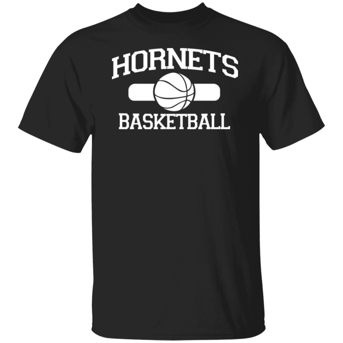 Hornets Basketball White Print T-Shirt