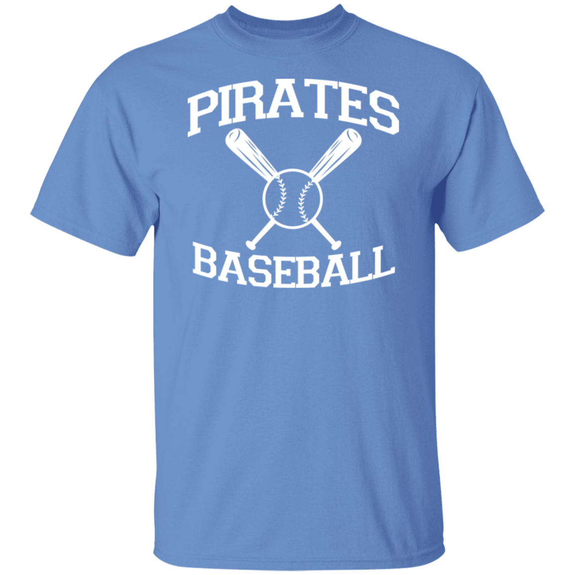 Pirates Baseball White Print T-Shirt