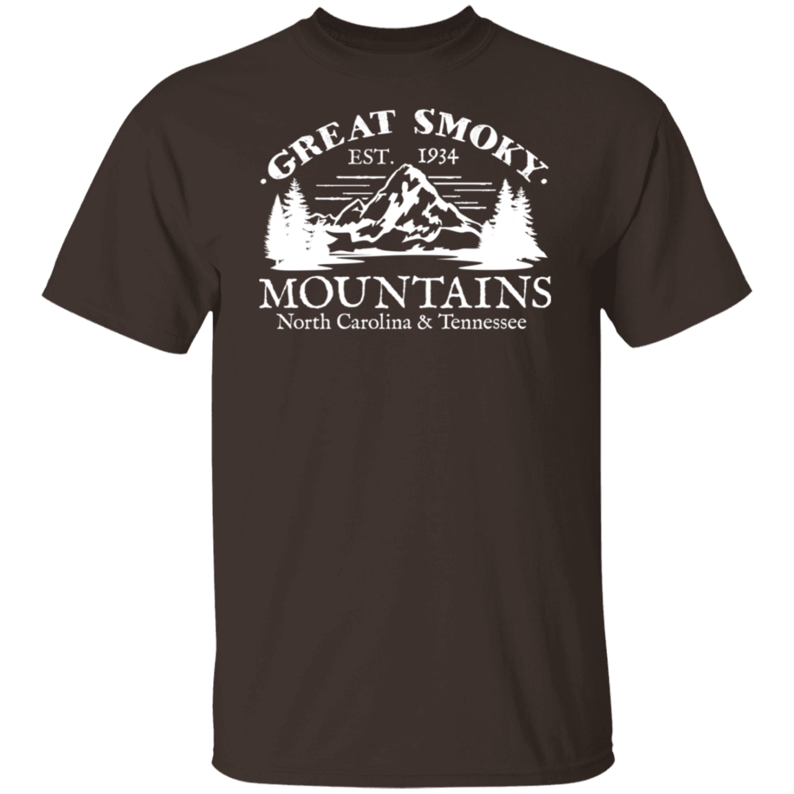 Great Smoky Mountains Vintage White Print T-Shirt