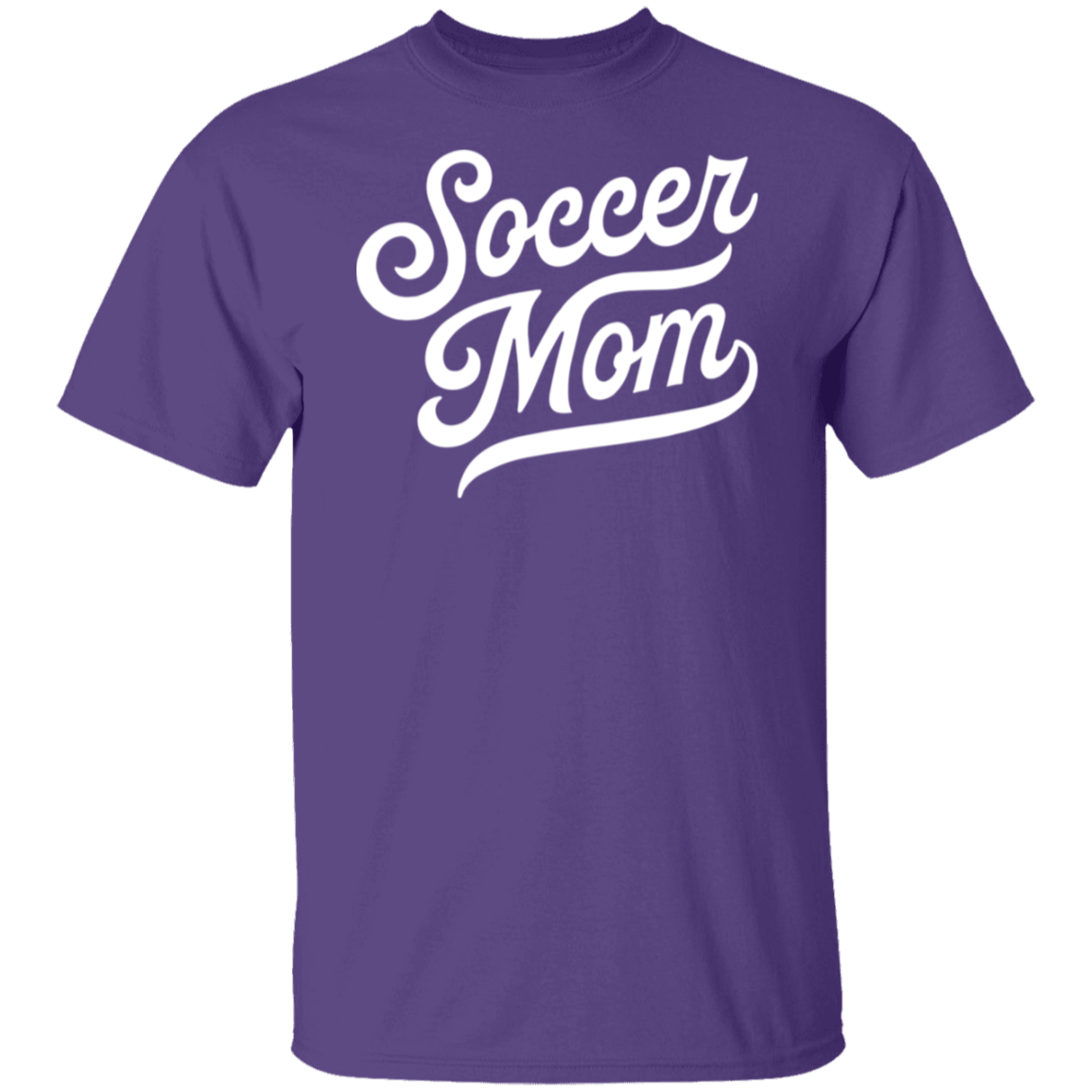 Soccer Mom Script White Print T-Shirt