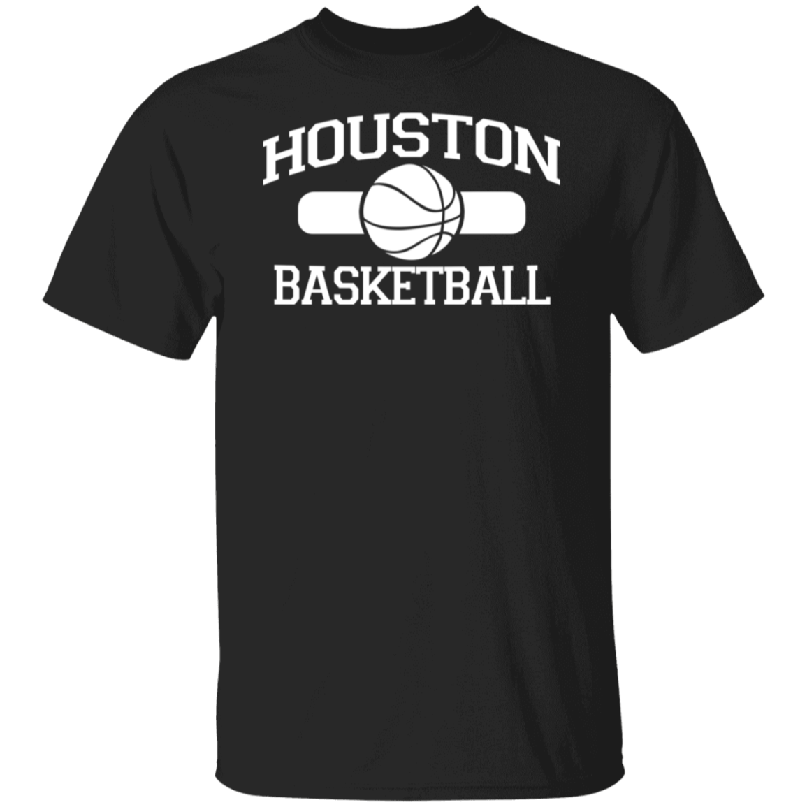 Houston Basketball White Print T-Shirt