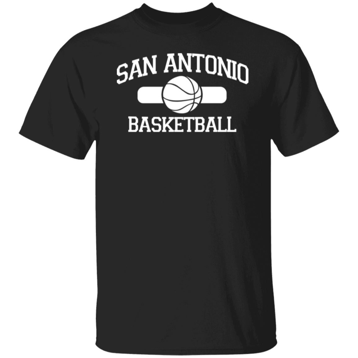 San Antonio Basketball White Print T-Shirt