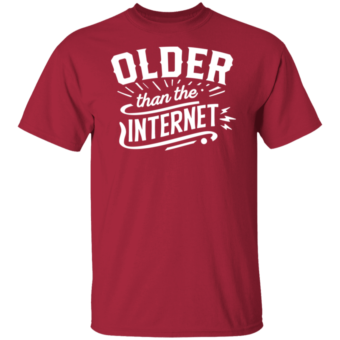 Older Than The Internet White Print T-Shirt