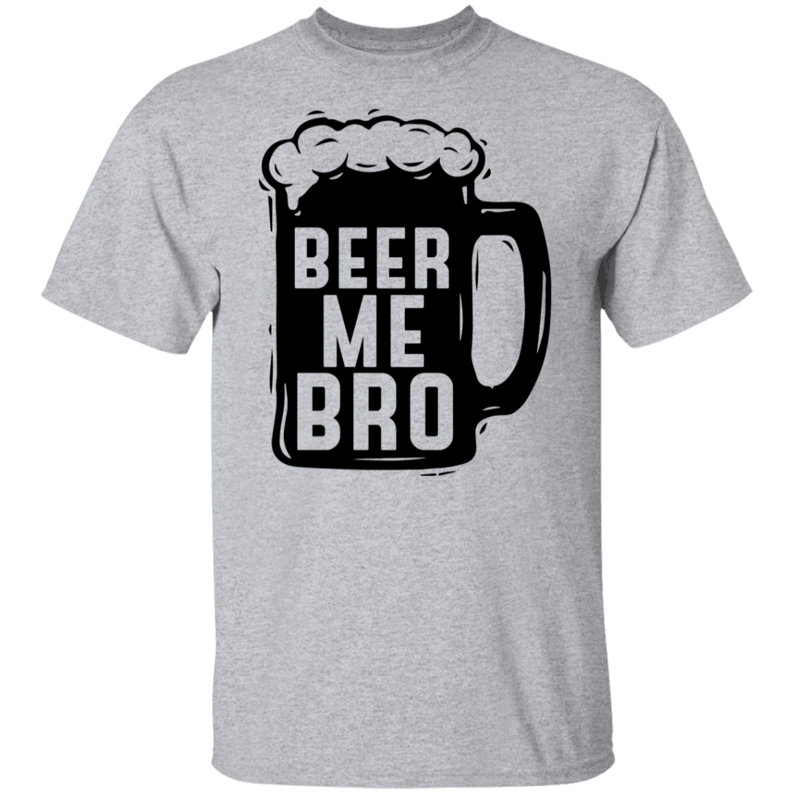 Beer Me Bro Black Print T-Shirt