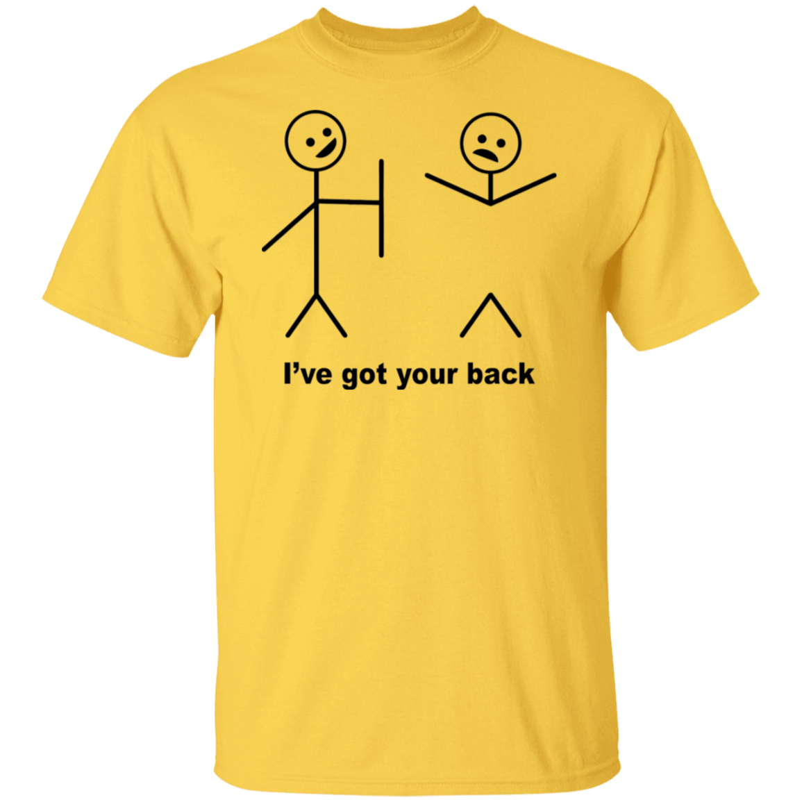 I've Got Your Back Black Print T-Shirt