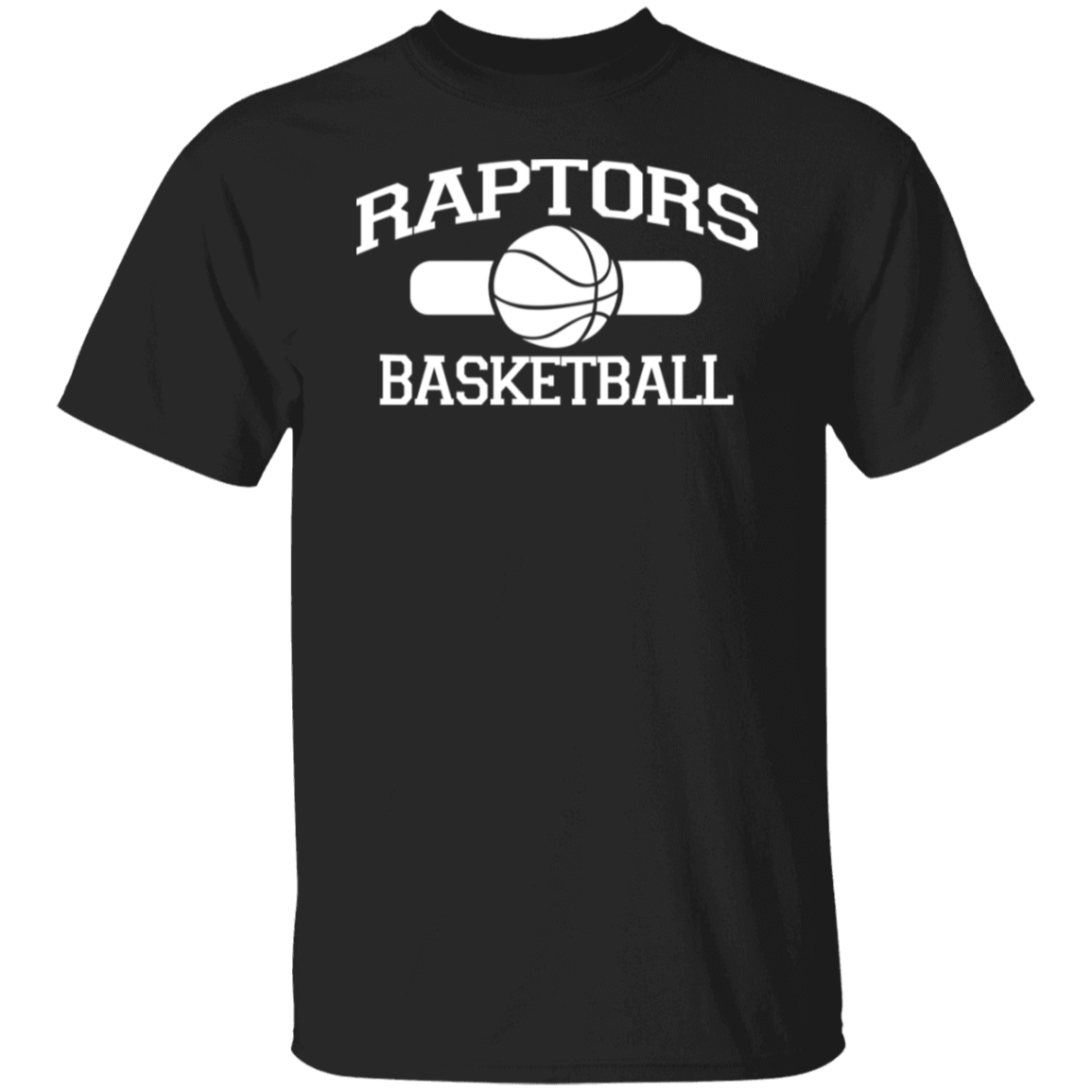 Raptors Basketball White Print T-Shirt