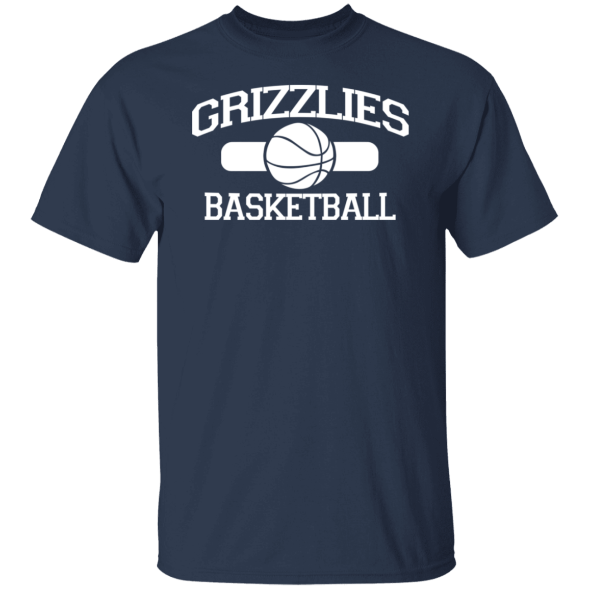 Grizzlies Basketball White Print T-Shirt