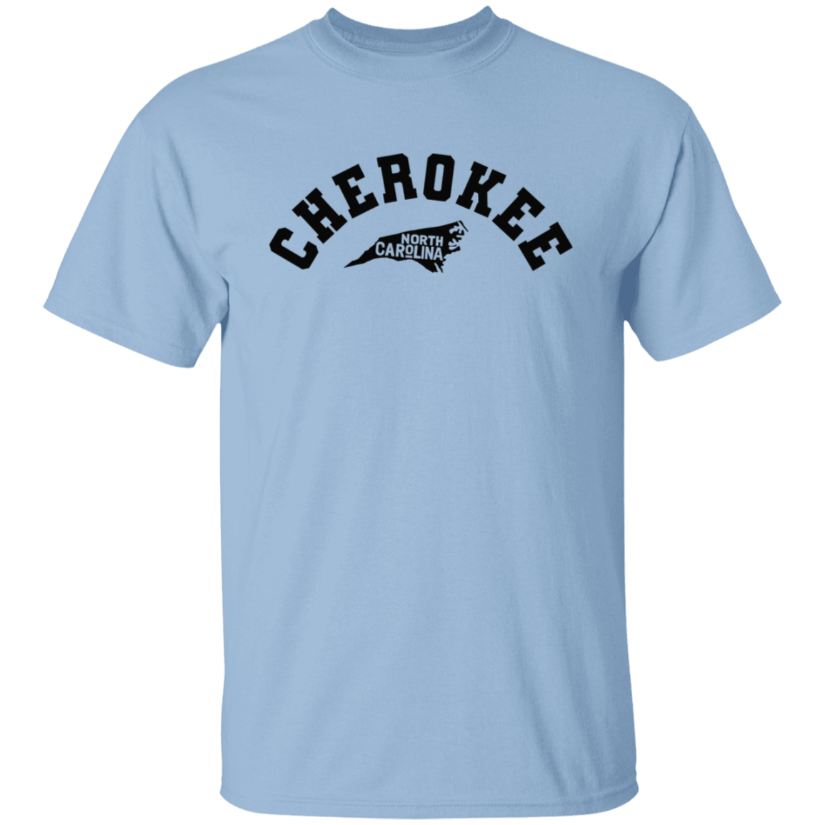 Cherokee North Carolina Circular Black Print T-Shirt